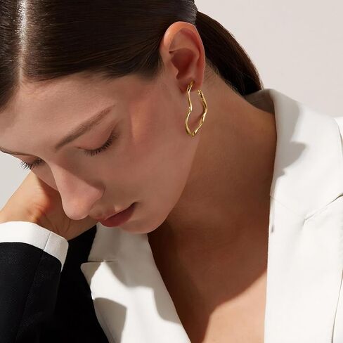 مجموعة أقراط دائرية ذهبية للنساء والفتيات، مجموعة متعددة من أقراط اللؤلؤ، أقراط متدلية أنيقة على شكل قطرة أقراط بوهو مناسبة كهدية لحفلات أعياد الميلاد in Kuwait