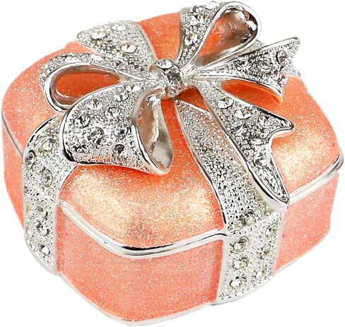 3GO 30GO Enamel Rhinestone Butterfly Jewelry Box - Cute Butterfly Hinged Trinket Box for Women and Girls, Exquisitely Unique Figurine Ring Box (Butterfly) in Kuwait