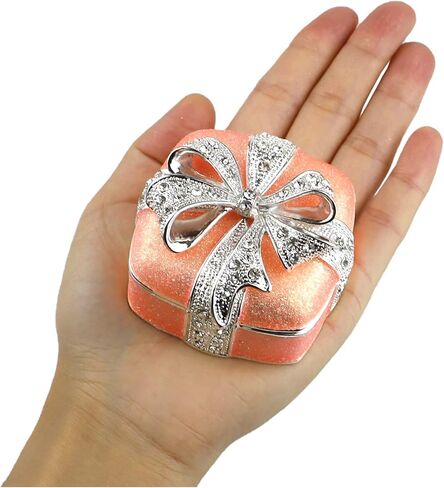 3GO 30GO Enamel Rhinestone Butterfly Jewelry Box - Cute Butterfly Hinged Trinket Box for Women and Girls, Exquisitely Unique Figurine Ring Box (Butterfly) in Kuwait