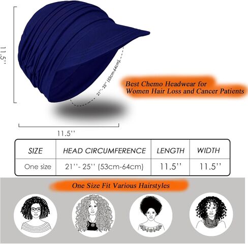قبعة بيسبول من الخيزران الناعم للنساء من Wimnkuv، قبعات كيميائية لتساقط الشعر in Kuwait