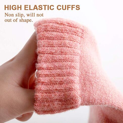 Wool Socks Women Winter Warm Thick Soft Knitted Lightweight Best Crew Wool Blend Sock Causal & Dress, 6 Pack in Saudi Arabia
