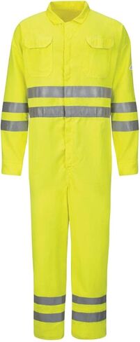 معطف رجالي من Bulwark FR خفيف الوزن وعالي الرؤية مع غطاء عاكس للضوء وزخرفة Hi-Vis in Kuwait