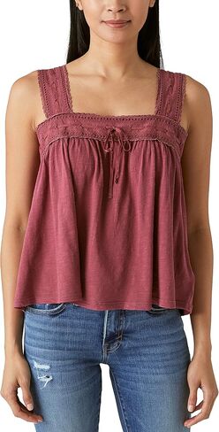 Lucky Brand Women's Square Neck Lace Tank in Saudi Arabia