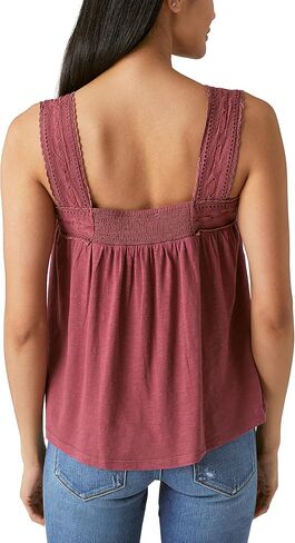 Lucky Brand Women's Square Neck Lace Tank in Saudi Arabia