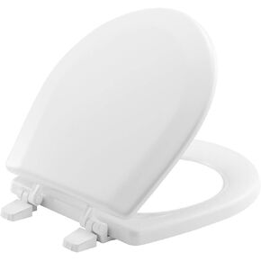 Bemis TC50TTA 000 MARINE Toilet Seat, Durable Enameled Wood, 14.88" L x 13" W, White, 1 Pack