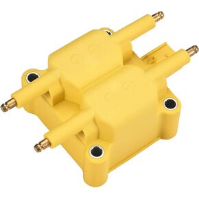 ENA Yellow Ignition Coil Pack Compatible with Chrysler Dodge Jeep Eagle Plymouth Mitsubishi Neon ebring Avenger Eclipse Voyager TJ Viper Liberty Wrangler Replacement for C1136 UF189 UF403 UF410
