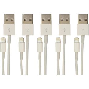 VisionTek Lightning to USB White 1 Meter Cable, 5 Pack - 900759