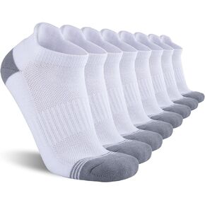 COOVAN Mens Ankle Cotton Socks 8 Pairs Cushioned Breathable Running Socks Athletic Anti-Blister Sports Running Socks