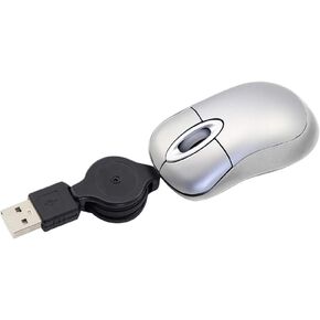 Mini USB Wired Mouse,Retractable Cable Tiny Small Mouse for 3-8 Years Kids Children,1600 DPI Optical Compact Travel Mice with 2.3-Foot USB Cord for Kid Laptop Computer (Blue)