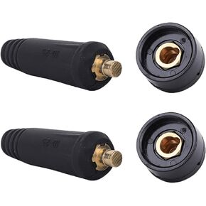 Welding Cable Joint Quick Connector Pair DINSE-Style 100Amp-200Amp (#6-#4) 10-25 SQ-MM 2-Set