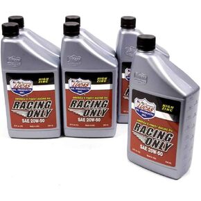 Lucas Oil 10620 Racing Only SAE 20W-50 Engine Oil - 1 Quart (Pack of 6)