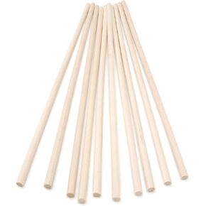 Dowel Rod - Wood - 1/4 x 12 inches - 10 pieces
