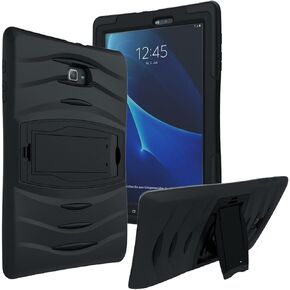 KIQ Armor Series Galaxy Tab A 8.0 2015 Case T350, Rugged Full-Body Drop Protection Tablet Case Cover Kickstand for Samsung Galaxy Tab A 8" SM-T350 SM-T355 - Black