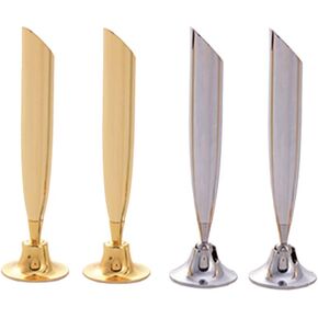 4Pcs Desktop Pen Pencil Holder Metal Swivel Pen Stand Holder Single Pen Display Stand Organizer for Sign Writing Pen Home Office Use, Gold and Silver