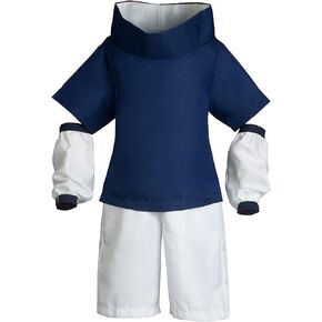 Halloween Cosplay Costume Stand Collar Blue Hoodie Shorts For Adult Child