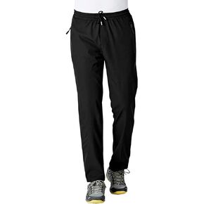 LONGBIDA Men's Lightweight Hiking Travel Pants Outdoor Active Running Quick-Dry Quick-Dry Pants with Zipper Pockets