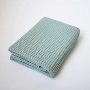 Organic Cotton Waffle Baby Blankets: Luxurious Nursery Essentials - Gender-Neutral, Soft, Lightweight Swaddles - Ideal for Toddlers (aqua green)