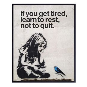 Banksy Wall Art - 8x10 Photo - Urban Mural Print - Cool Gift for Graffiti Street Art Fans - Unframed Picture, Poster, Print