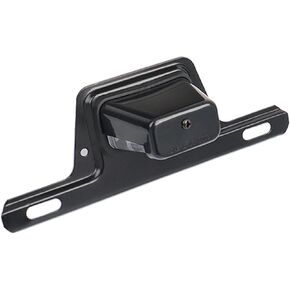 LED License Plate Light with License Plate Holder Bracket Mount Steel Metal Trailer License Plate Bracket ABS Housing PC Lens for Boat Trailer Truck 12V DC Tag Light with Bracket (Black)