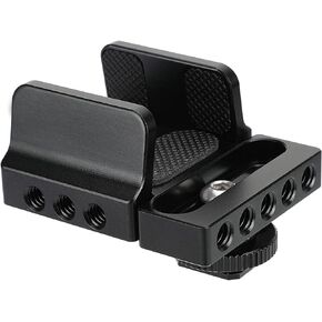 CAMVATE Universal SSD Holder Clamp Adjustable Width (35mm ~ 80mm) with 1/4"-20 Mounting Points & Shoe Mount Connector - 3011