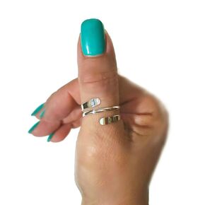 California Toe Rings Thumb Ring Sterling Silver Wrap Around Coil Bypass Adjustable Thumb Ring