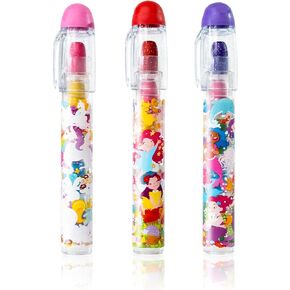 The Piggy Story Set of 3 Color Stack Erasable Crayons in Unicorn, Mermaid and Fairy Designs, Each Stackable Crayon Set Includes 5 Colors of Crayons, Great for Road Trips, Plane Rides, Ages 3 and Up