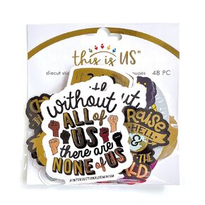 Paper House Productions This is Us Wire & Honey Hustle for Justice 24-Piece Scrapbook Die-Cut Sticker Pack
