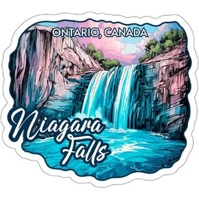 Niagara Falls Ontario Canada Sticker Adventure Souvenir Decal Vinyl Small Waterproof for Water Bottle Mug Passport Book Scrapbook Notebook Laptop Tumbler Skateboard Computer Phone Size 4" Funny Gift