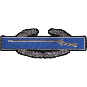 Patch, Embroidered Patch (Iron-On or Sew-On), Combat Infantryman Badge CIB Patch Military, 4.5" x 1.5"