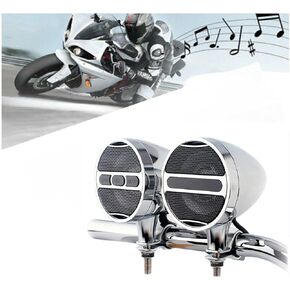Waterproof Bluetooth Motorcycle Audio Stereo Speaker System MP3 USB FM Radio 12V 2X Red 12V Motorcycle Bluetooth Audio Radio MP3 USB Stereo Sound System Speakers