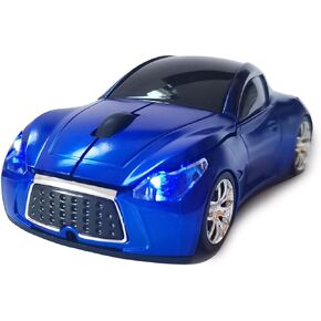 Wireless Car Mouse 2.4Ghz 3D DPI 1600 Cool Sport USB Gaming Mouse Mice for PC Computer Laptop Notebook Red