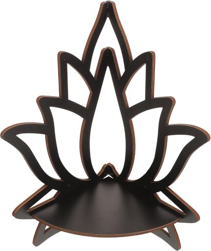أرفف زاوية خشبية من MAGICLULU Lotus، أرفف زاوية جدارية على شكل زهور، أرفف خشبية عائمة، أرفف تعليق على الحائط من الكريستال، لتزيين المكاتب المنزلية وغرفة المعيشة in Saudi Arabia