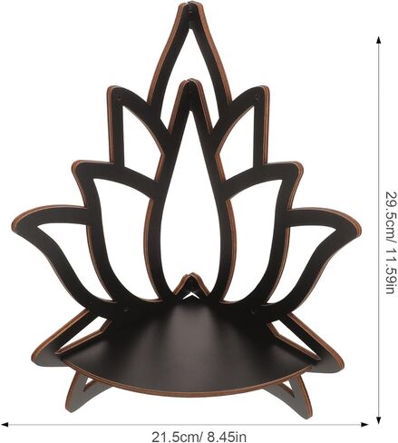 أرفف زاوية خشبية من MAGICLULU Lotus، أرفف زاوية جدارية على شكل زهور، أرفف خشبية عائمة، أرفف تعليق على الحائط من الكريستال، لتزيين المكاتب المنزلية وغرفة المعيشة in Saudi Arabia