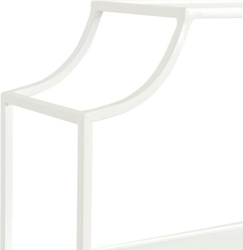 Kate and Laurel Ciel Three-Tiered Wall Shelf, 21 x 30, White, Decorative Floating Shelf Storage and Wall Organizer for Over Toilet Storage Bathroom Display in Saudi Arabia