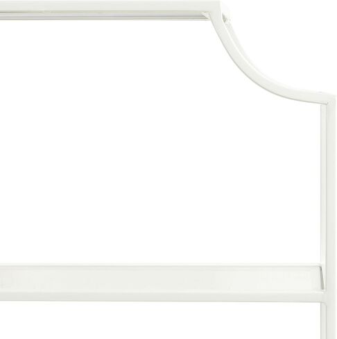 Kate and Laurel Ciel Three-Tiered Wall Shelf, 21 x 30, White, Decorative Floating Shelf Storage and Wall Organizer for Over Toilet Storage Bathroom Display in Saudi Arabia