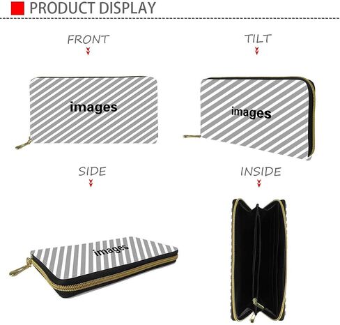 FOR U DESIGNS Fashion Women Pu Leather Purse Simple Polka Dot Black Zipper Wallet Passport Holder in Saudi Arabia