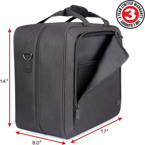 USA GEAR Large CPAP Traveling Bag with Customizable Interior for CPAP Machine Hose, Masks, & CPAP Accessories Compatible with Resmed AirSense 11, 10, Phillips Resipronics Dreamstation and more - Black in Saudi Arabia
