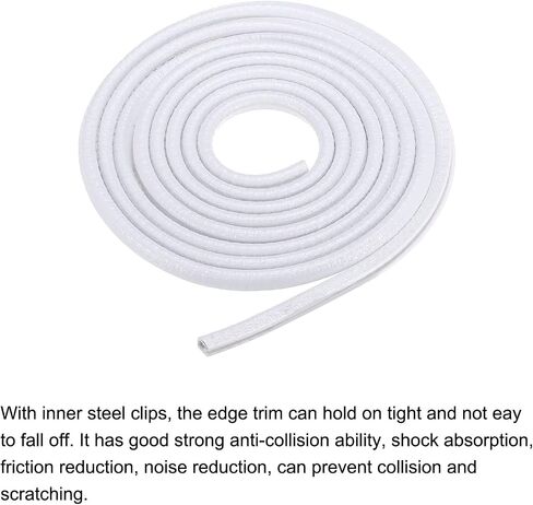 uxcell Edge Trim Black U Shape Edge Protector Rubber with Steel Clips Fits 1/64"-1/16" Edge 14.76Ft/4.5Meter Length Door Edge Guards in Saudi Arabia