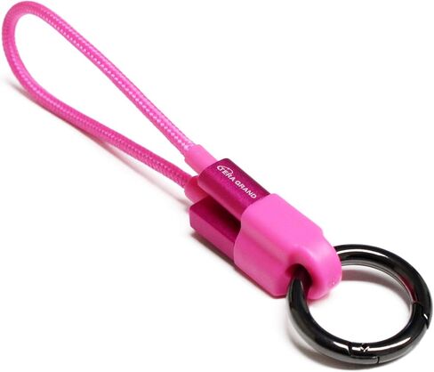 Apple MFi Certified Keychain Braided Lightning Cable for iPhone 14/13/12/11 Pro Pro Max Plus Mini, SE XS Max XR X, 8/7/6 Plus, iPad, AirPods, Pink in Saudi Arabia