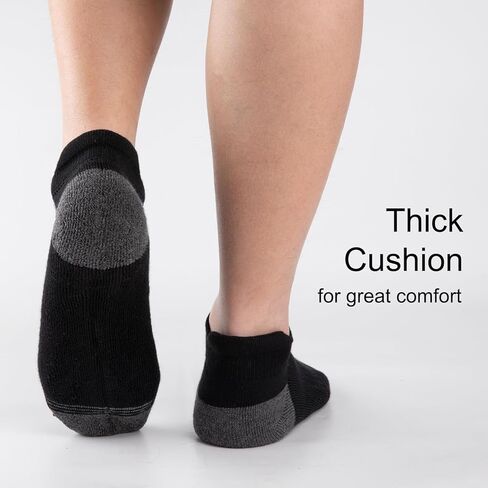 COOVAN Mens Ankle Cotton Socks 8 Pairs Cushioned Breathable Running Socks Athletic Anti-Blister Sports Running Socks in Kuwait