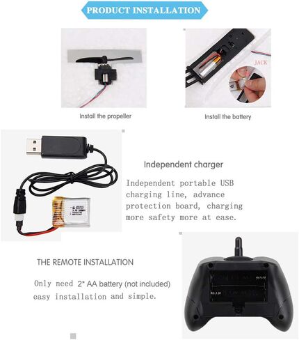 طائرة GoolRC FX601 RC، 2.4 جيجا هرتز 2 قناة للتحكم عن بعد، طائرة RC سهلة الطيران للمبتدئين والأطفال والكبار in Saudi Arabia