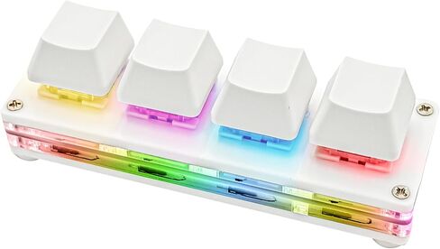 لوحة مفاتيح ميكانيكية صغيرة للألعاب ذات 5 مفاتيح - لوحة مفاتيح USB صغيرة الحجم مع وحدات ماكرو قابلة للبرمجة، ومفاتيح Cherry MX، وإضاءة خلفية RGB LED لألعاب الكمبيوتر الشخصي ومشغلات OSU - تخصيص البرامج in Saudi Arabia