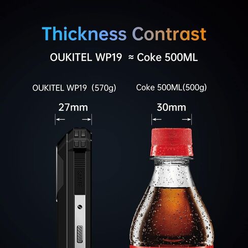 هاتف ذكي متين OUKITEL WP19 غير مقفل، بطارية 21000 مللي أمبير في الساعة، 8 جيجابايت 256 جيجابايت، أندرويد 12، كاميرا 64 ميجابكسل، رؤية ليلية 20 ميجابكسل، 6.78 بوصة FHD + هاتف متين، هاتف محمول مقاوم للماء غير مقفل 4G ثنائي الشريحة OTG NFC in Kuwait