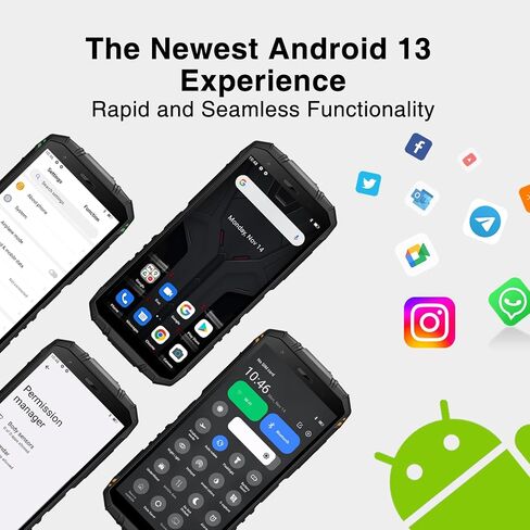 DOOGEE S41 MAX هاتف ذكي متين 2024، 16 جيجابايت + 256 جيجابايت/SD 1 تيرابايت أندرويد 13 هاتف متين غير مغلق، هاتف خلوي متين 6300 مللي أمبير، 5.5 بوصة HD+، 4G ثنائي الشريحة، IP69K هاتف محمول مقاوم للماء، NFC/WiFi/OTG - برتقالي in Saudi Arabia
