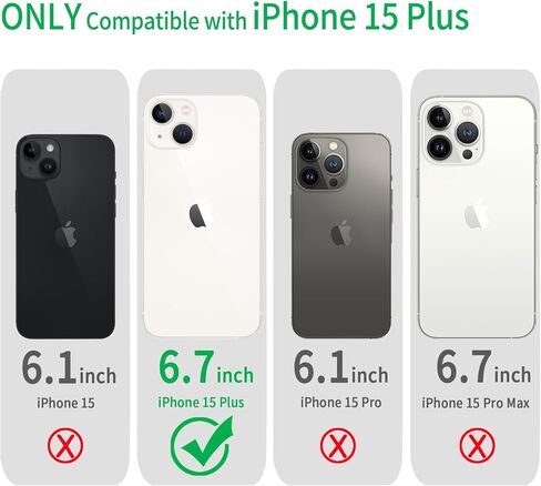 حافظة JJGoo متوافقة مع iPhone 15 Plus، حافظات هاتف شفافة وناعمة من مادة TPU، غطاء ممتص للصدمات شفاف ورفيع in Kuwait