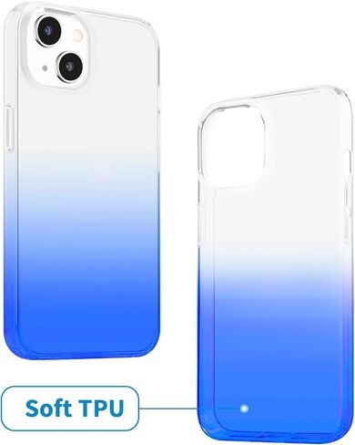 حافظة JJGoo متوافقة مع iPhone 15 Plus، حافظات هاتف شفافة وناعمة من مادة TPU، غطاء ممتص للصدمات شفاف ورفيع in Kuwait