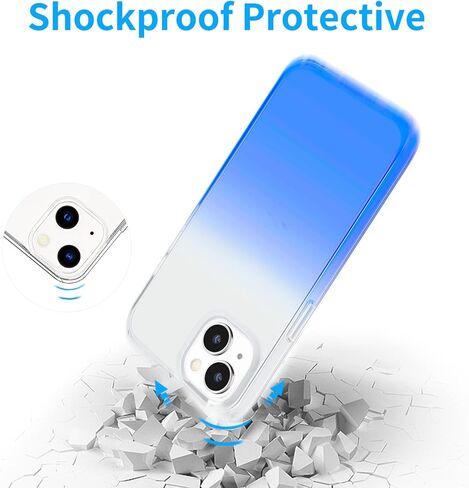 حافظة JJGoo متوافقة مع iPhone 15 Plus، حافظات هاتف شفافة وناعمة من مادة TPU، غطاء ممتص للصدمات شفاف ورفيع in Kuwait