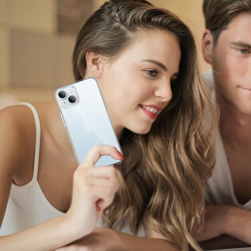 حافظة JJGoo متوافقة مع iPhone 15 Plus، حافظات هاتف شفافة وناعمة من مادة TPU، غطاء ممتص للصدمات شفاف ورفيع in Kuwait