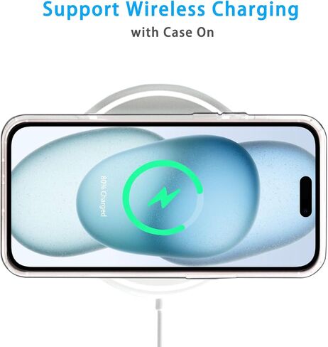 حافظة JJGoo متوافقة مع iPhone 15 Plus، حافظات هاتف شفافة وناعمة من مادة TPU، غطاء ممتص للصدمات شفاف ورفيع in Kuwait