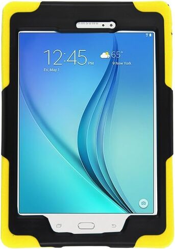 KIQ Armor Series Galaxy Tab A 8.0 2015 Case T350, Rugged Full-Body Drop Protection Tablet Case Cover Kickstand for Samsung Galaxy Tab A 8" SM-T350 SM-T355 - Black in Saudi Arabia